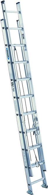 Werner D1540-2 Extension Ladder, 37 ft H Reach, 300 lb, Aluminum